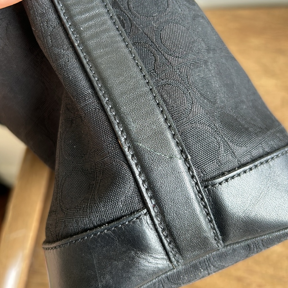 Vintage Salvatore Ferragamo Shoulder Bag | leather and canvas purse - Picture 11 of 12